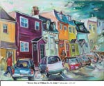 Breezy Day at William St., St. John's, Oil on Canvas